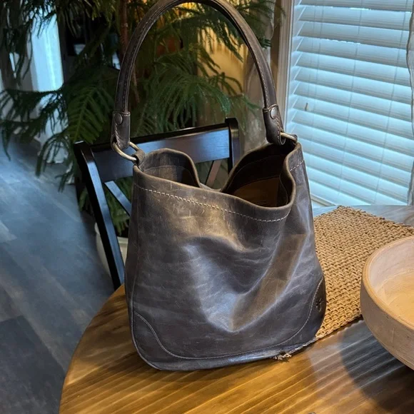 Frye Carbon Leather Hobo Bag - Picture 7 of 8